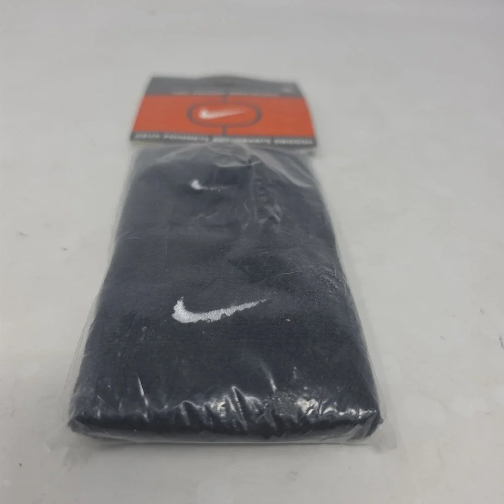 VINTAGE Sealed Nike Black White Swoosh Logo 2 Pack Sport Wristbands Taiwan 90s D